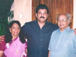 Malayalam actor Mukesh parents father O Madhavan and mother Vijayakumari