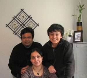 Actress Rekha Half-brother Satheesh Kumar and his wife and son